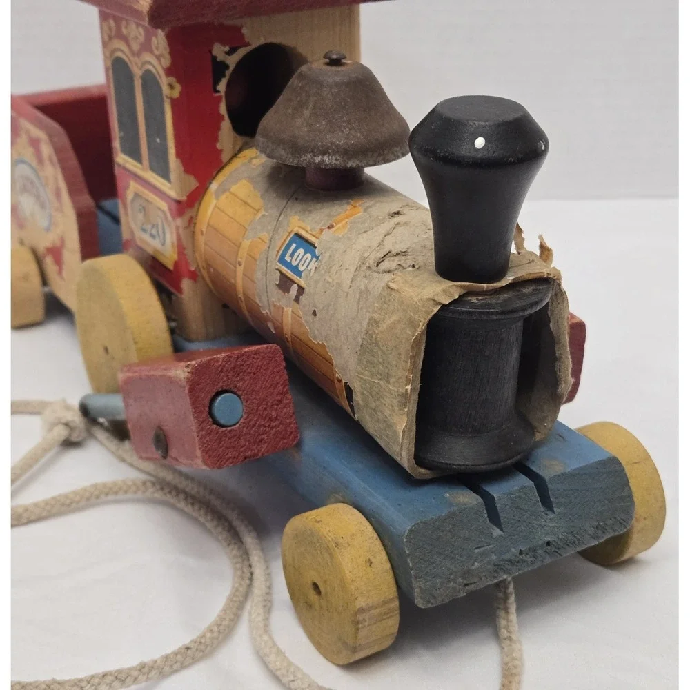 Vintage Fisher Price Looky Chug-Chug Train #220 1953‎ Fair Condition